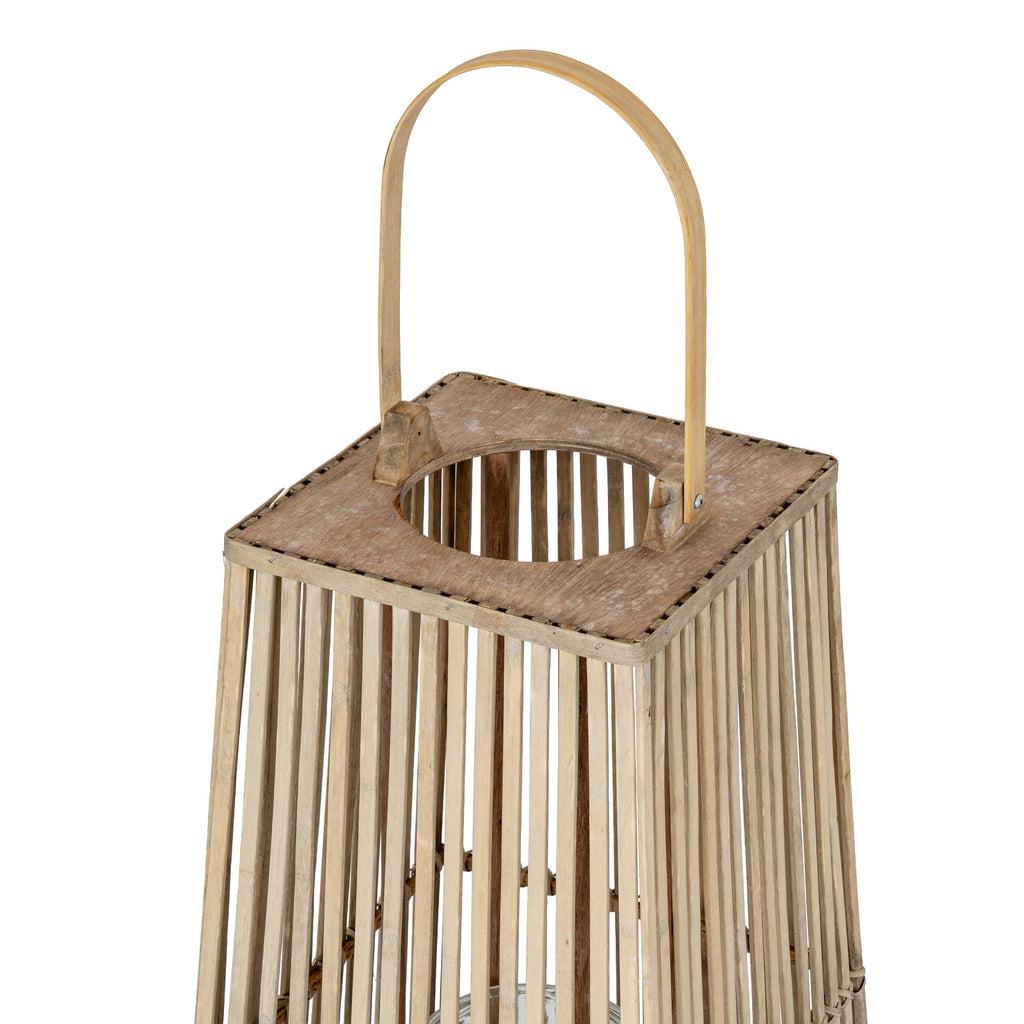 Hartford Silo Wicker Lantern