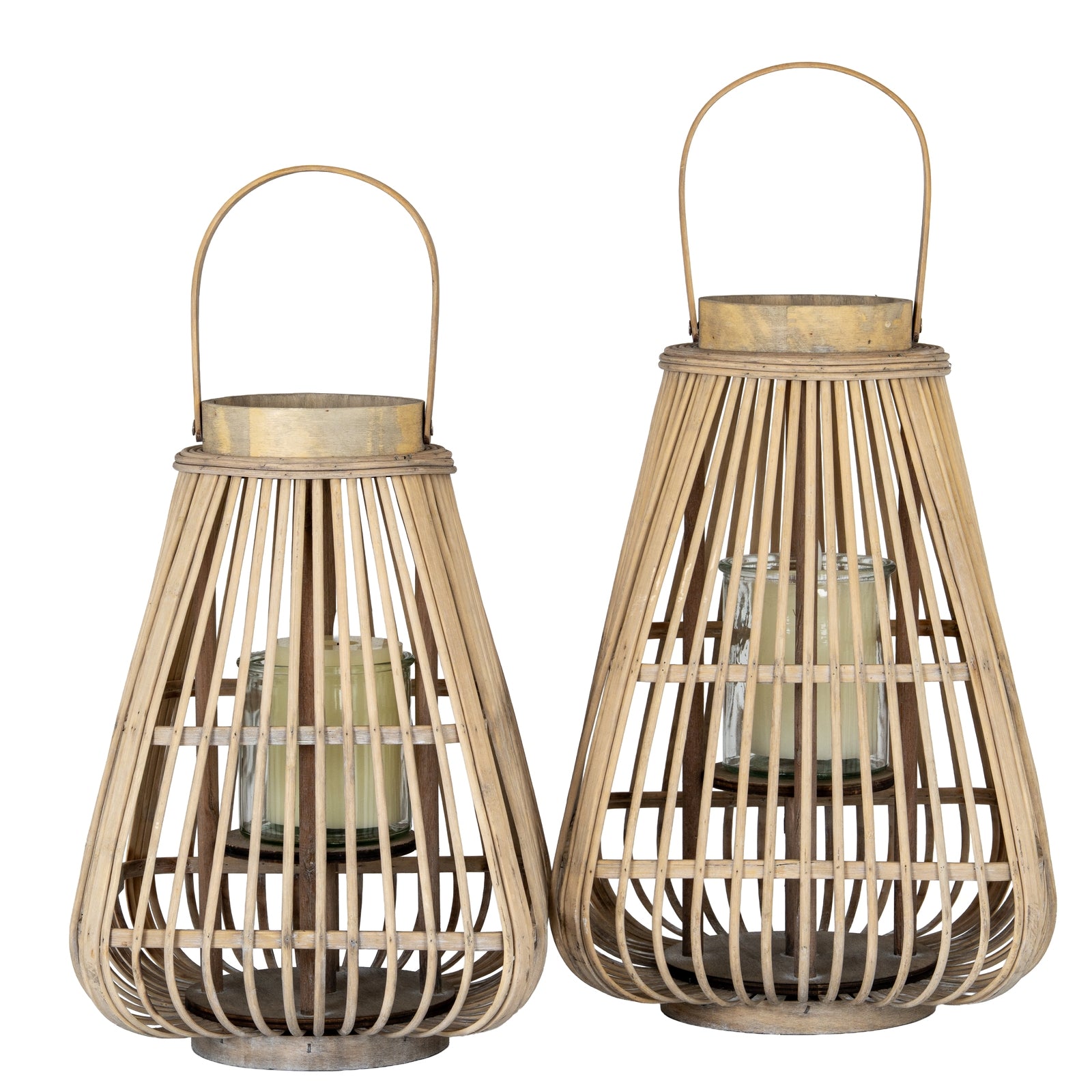 Prudhoe Wicker Glass Lantern