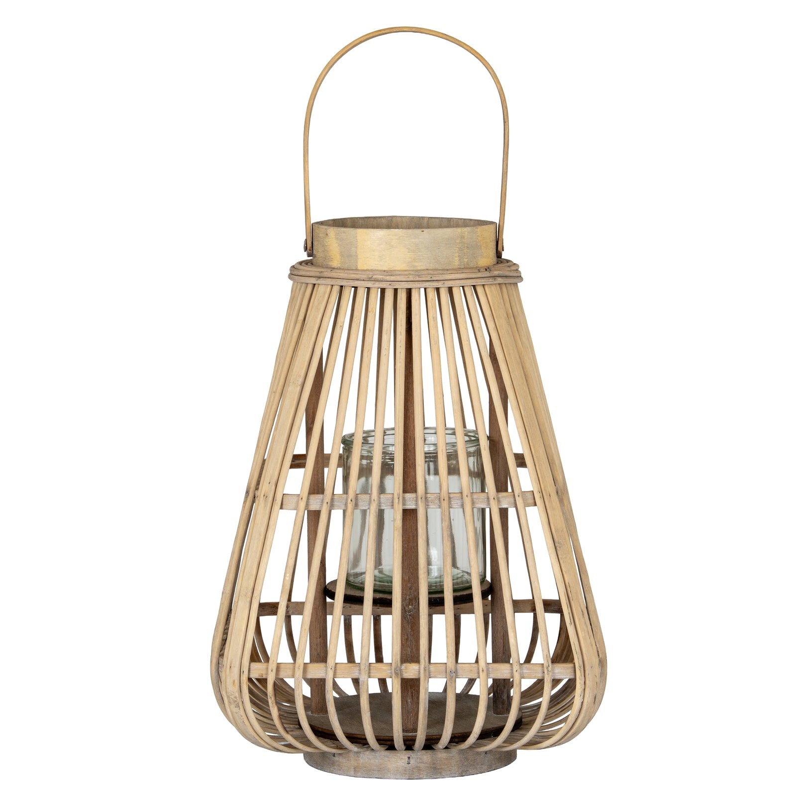 Prudhoe Wicker Glass Lantern