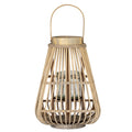 Prudhoe Wicker Glass Lantern