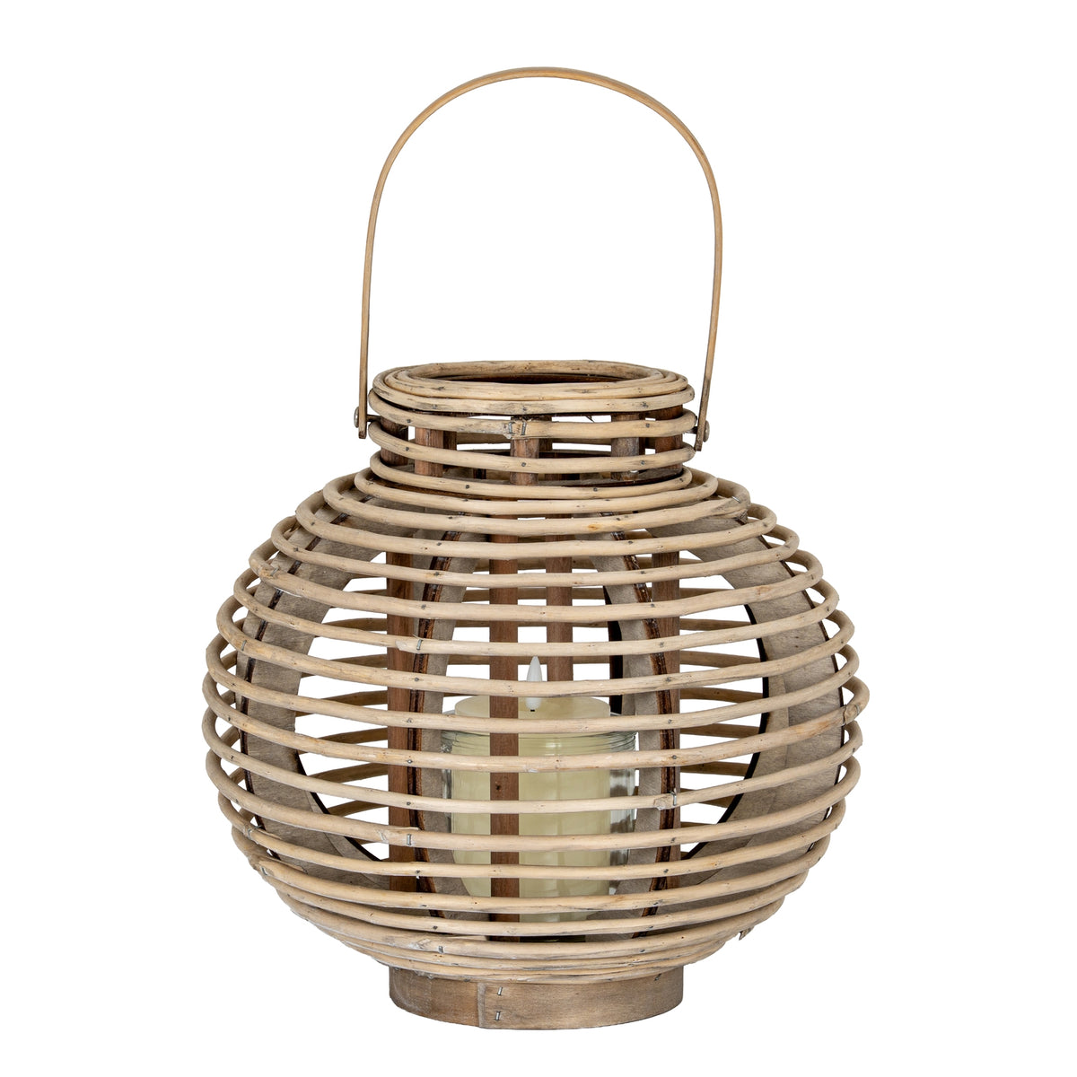 Hebron Round Willow Lantern