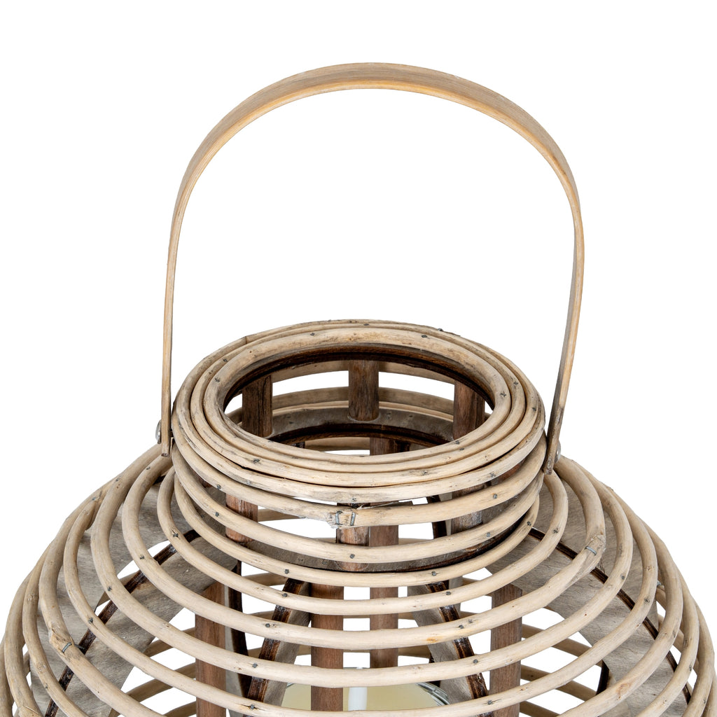 Hebron Round Willow Lantern