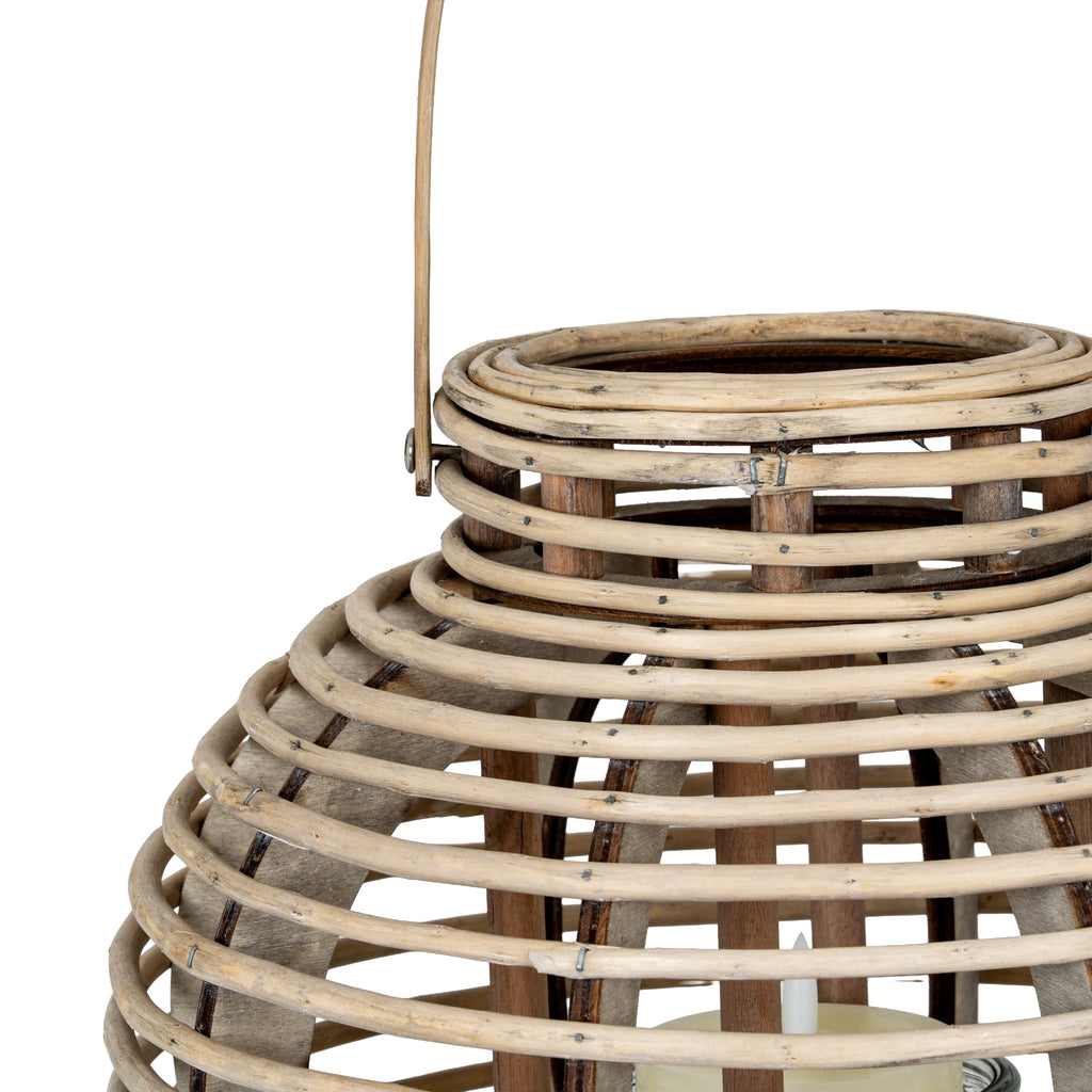 Hebron Round Willow Lantern