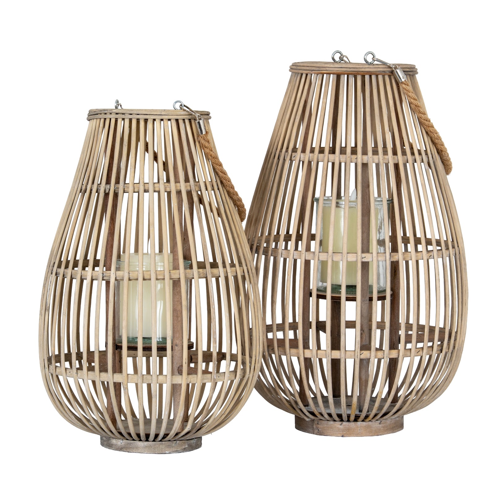 Bywell Ellipse Wicker Lantern