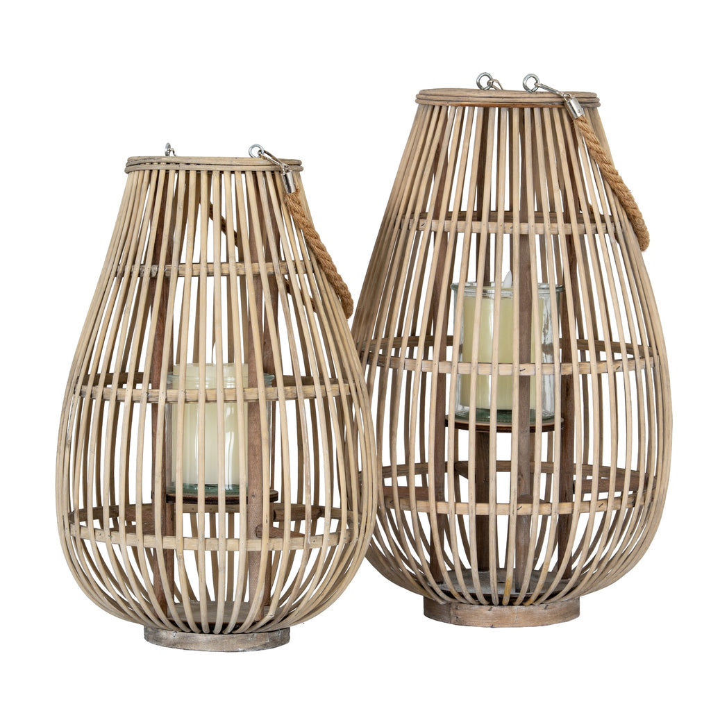Bywell Ellipse Wicker Lantern