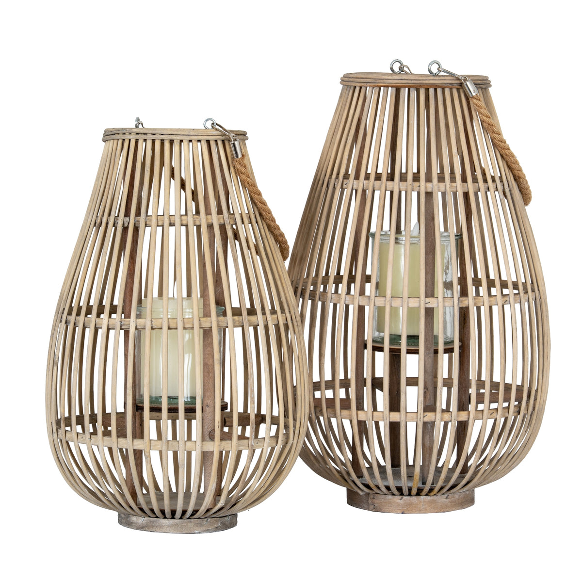 Ellington Ellipse Wicker Lantern