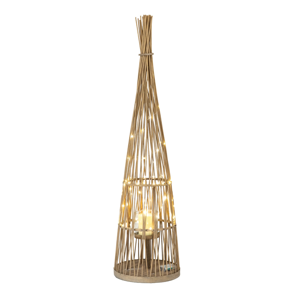 Lynemouth Conical Wicker Lantern