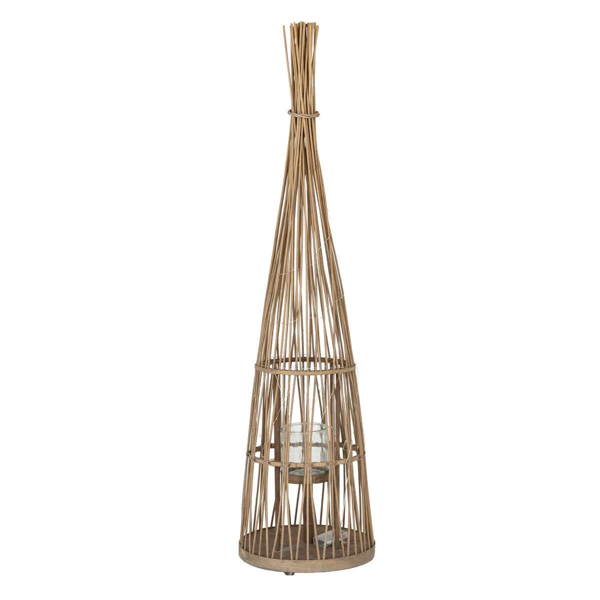 Lynemouth Conical Wicker Lantern