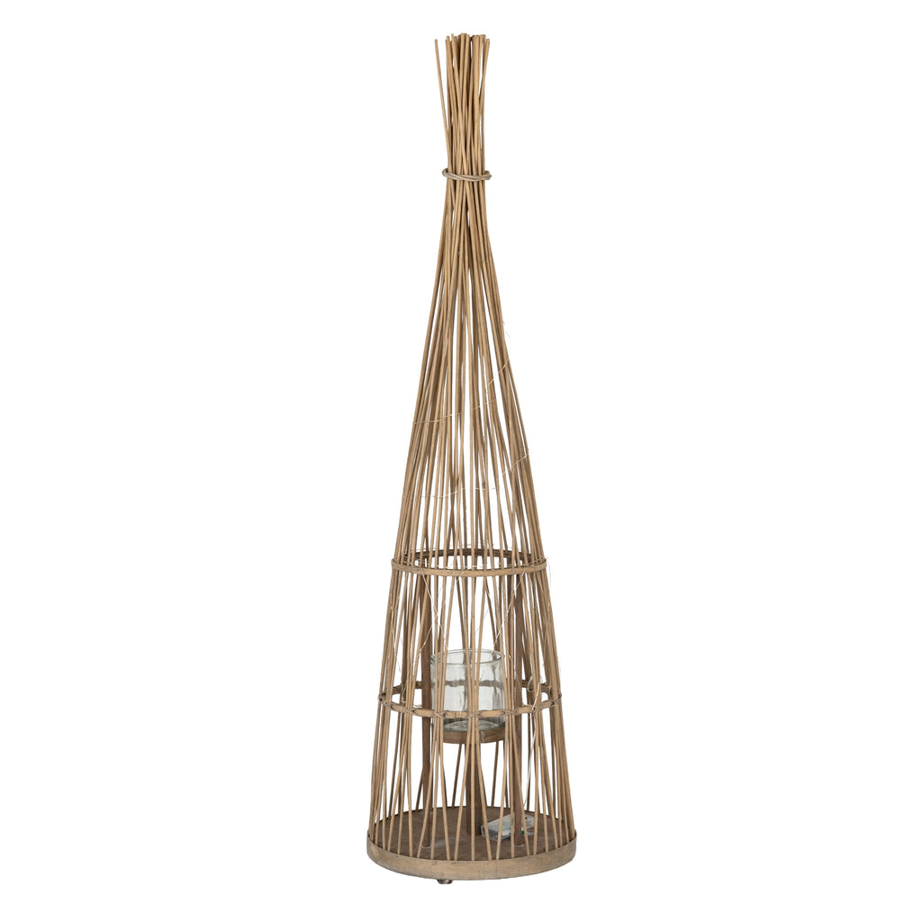 Lynemouth Conical Wicker Lantern