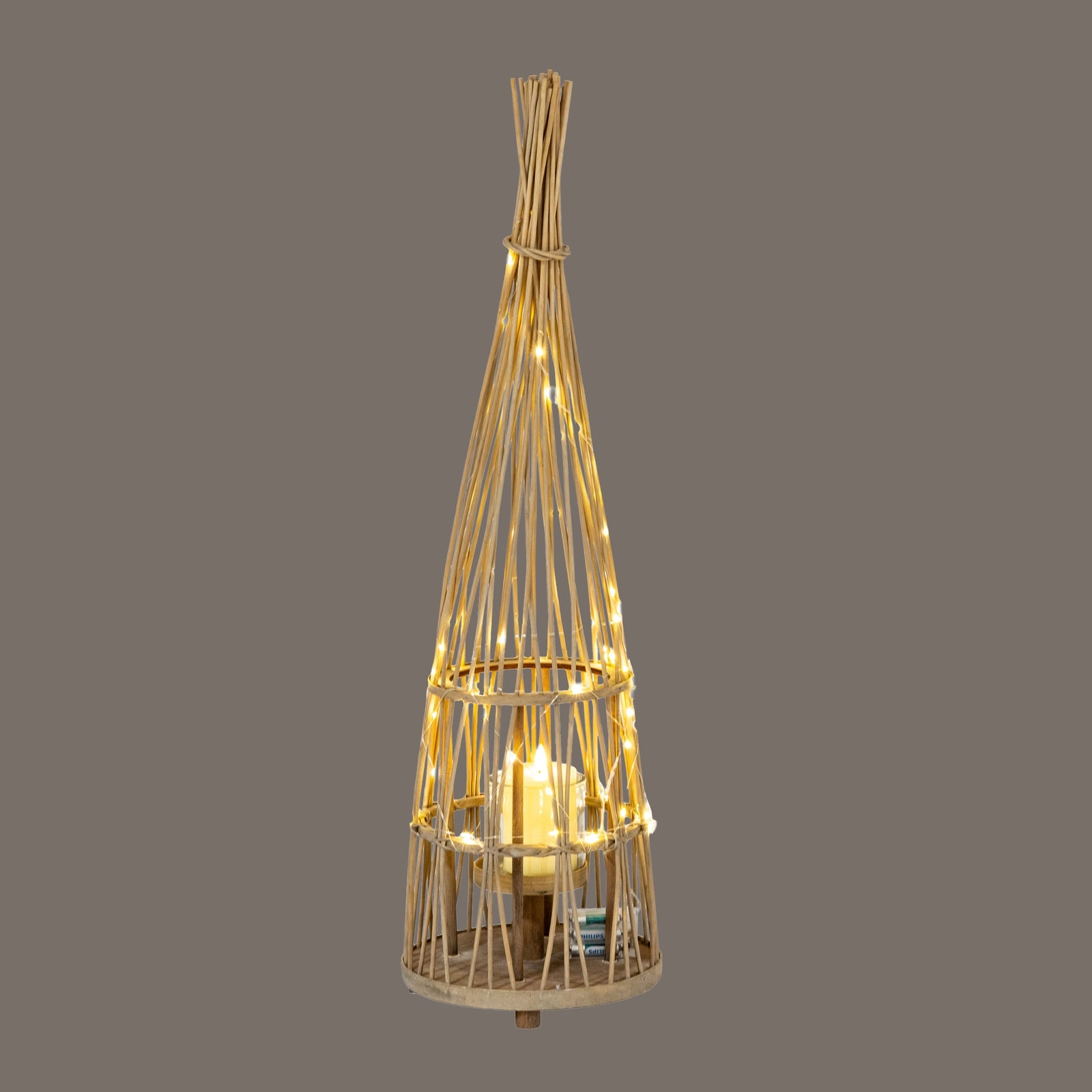 Ovington Conical Wicker Lantern