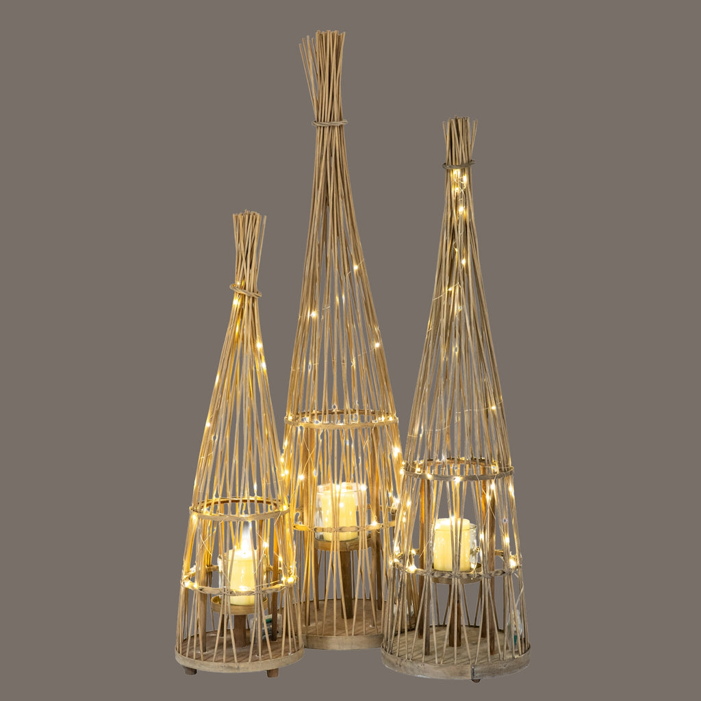 Ovington Conical Wicker Lantern