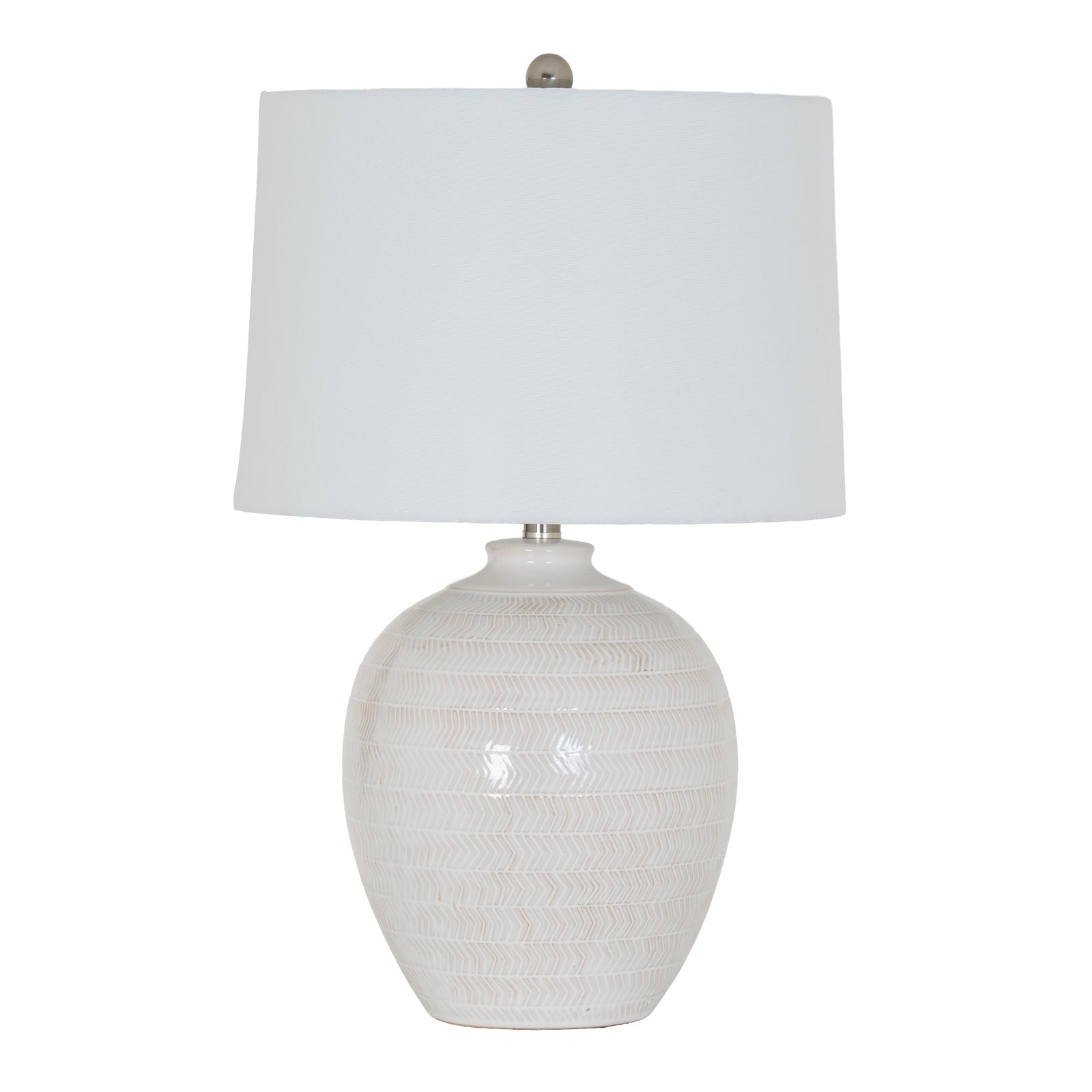 Longhoughton Chevron Ceramic Table Lamp