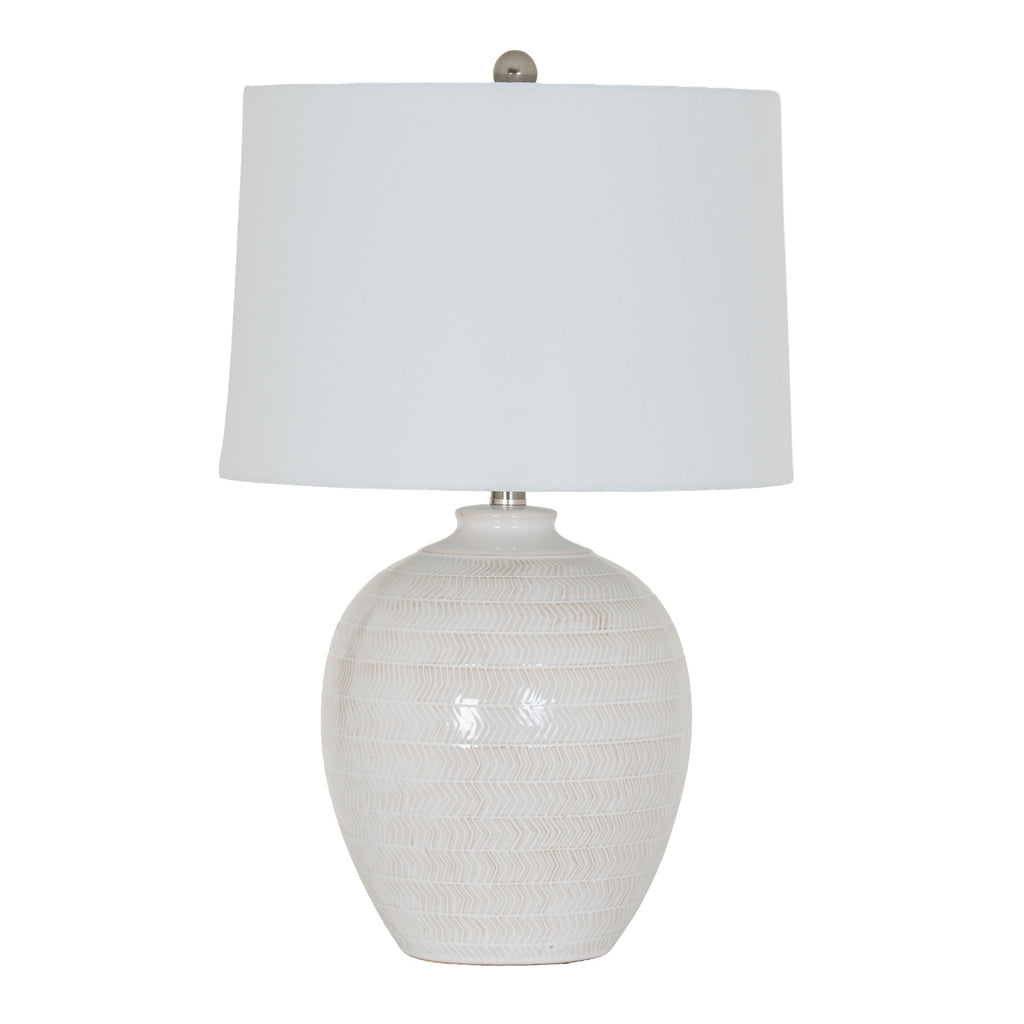 Longhoughton Chevron Ceramic Table Lamp