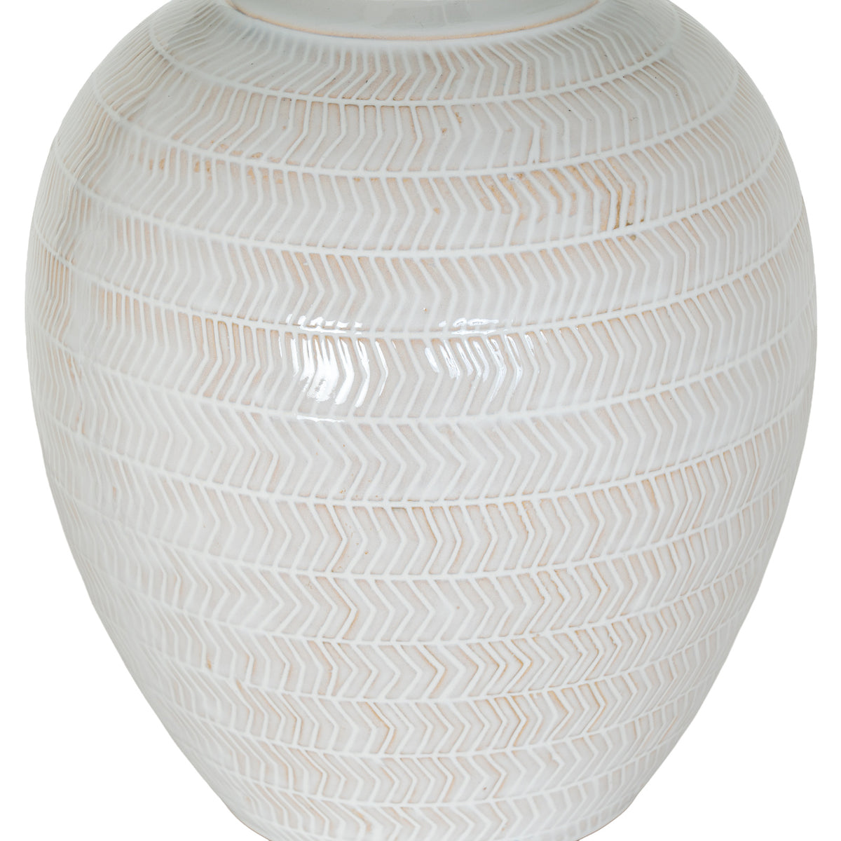 Longhoughton Chevron Ceramic Table Lamp
