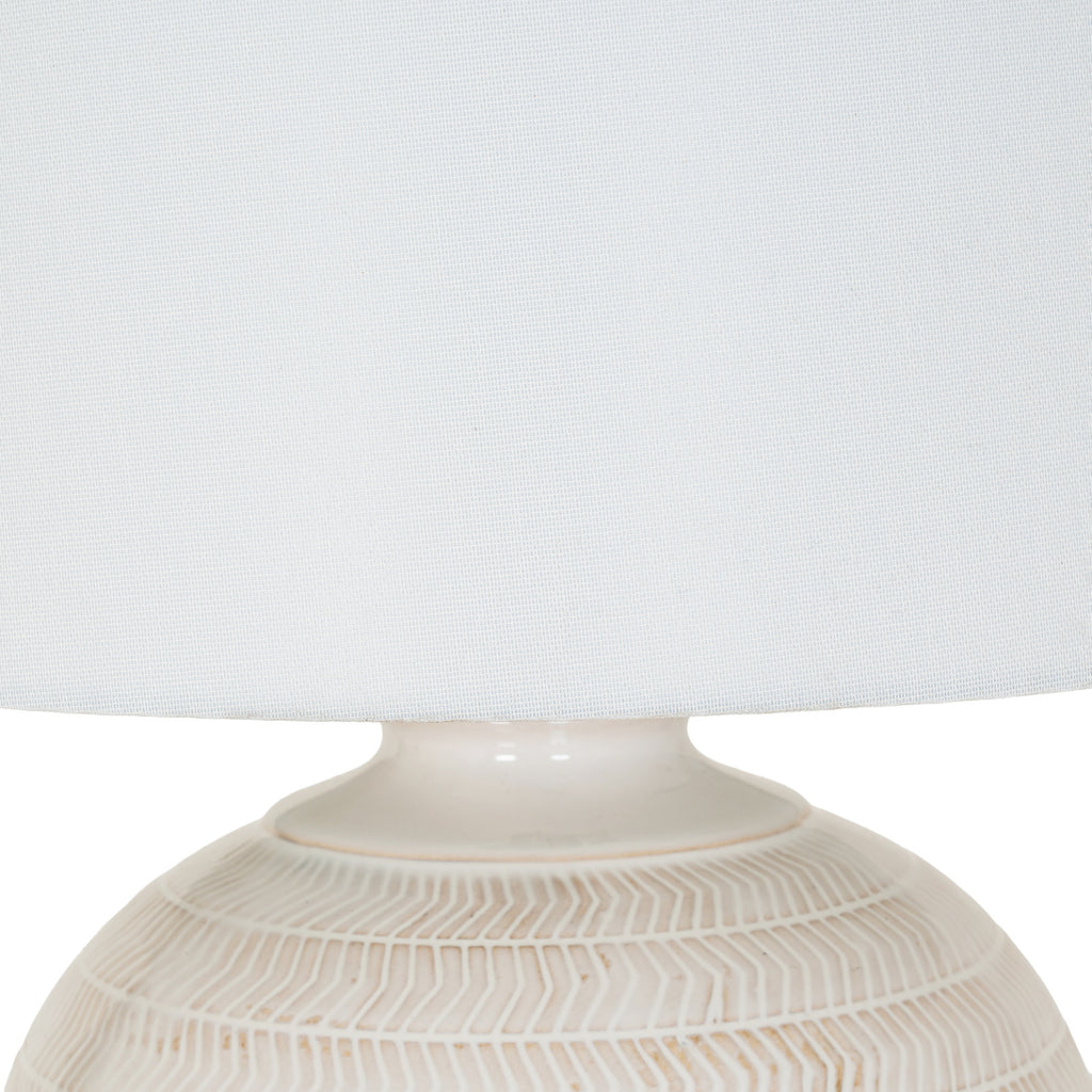 Longhoughton Chevron Ceramic Table Lamp