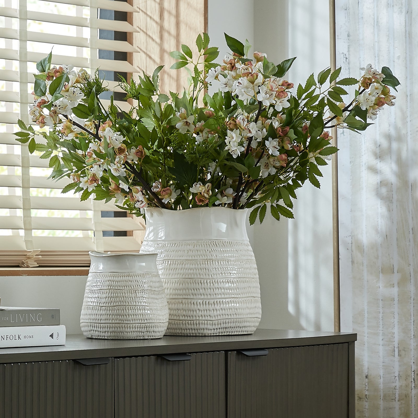 Humbleton Wide Textured Vase