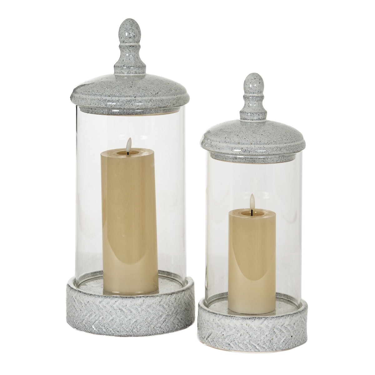 Hadston Large Hurricane Lantern With Lid