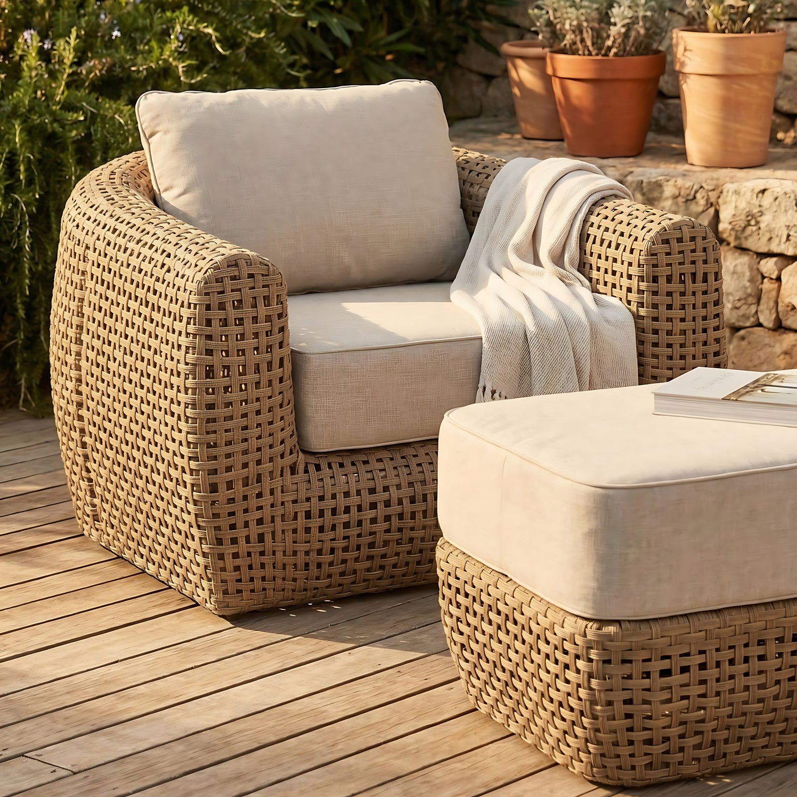 Bedlington Rattan Lounge Chair