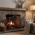 Howtel Antiqued Silver Fire Screen