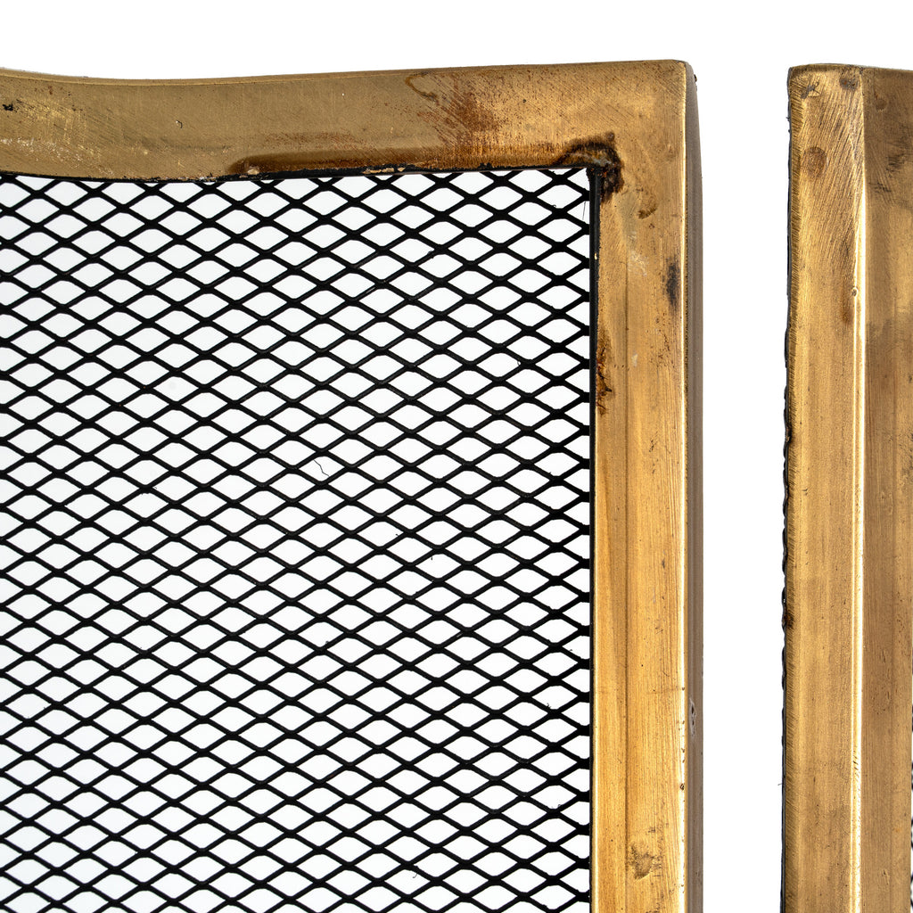 Kirkley Large Antiqued Brass Fire Screen