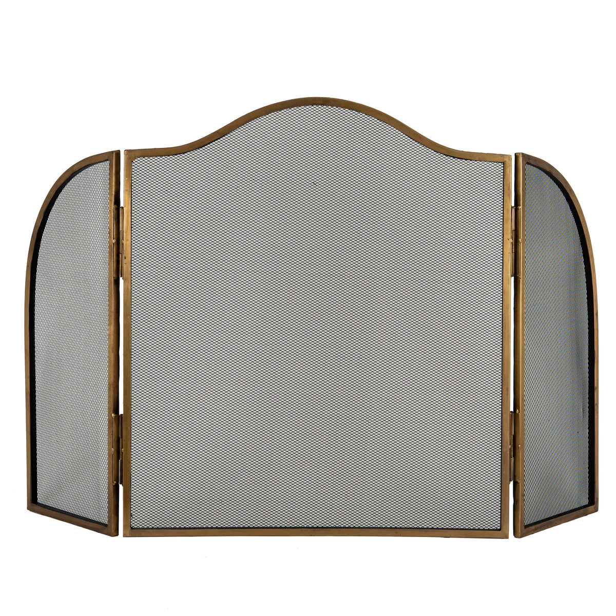 Nesbit Antiqued Brass Fire Screen