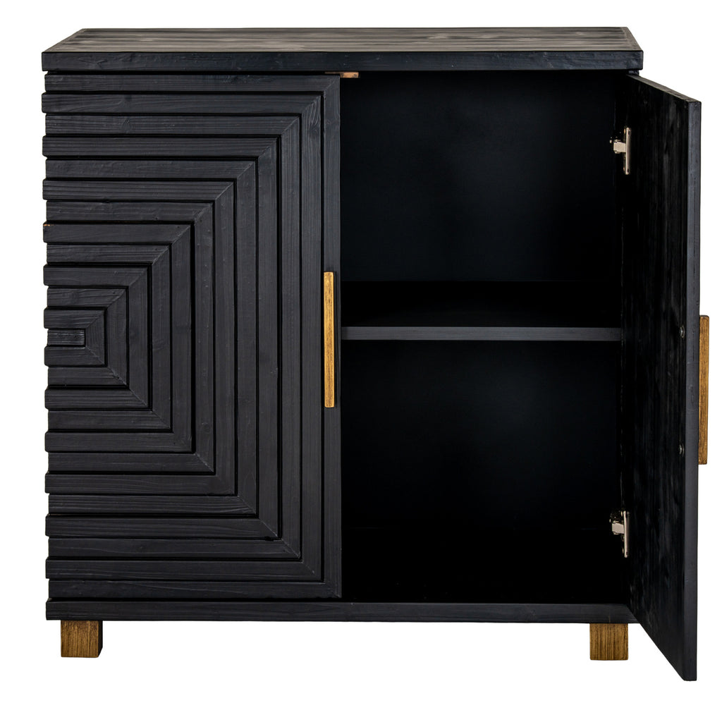 Pigdon Black Two Door Small Sideboard