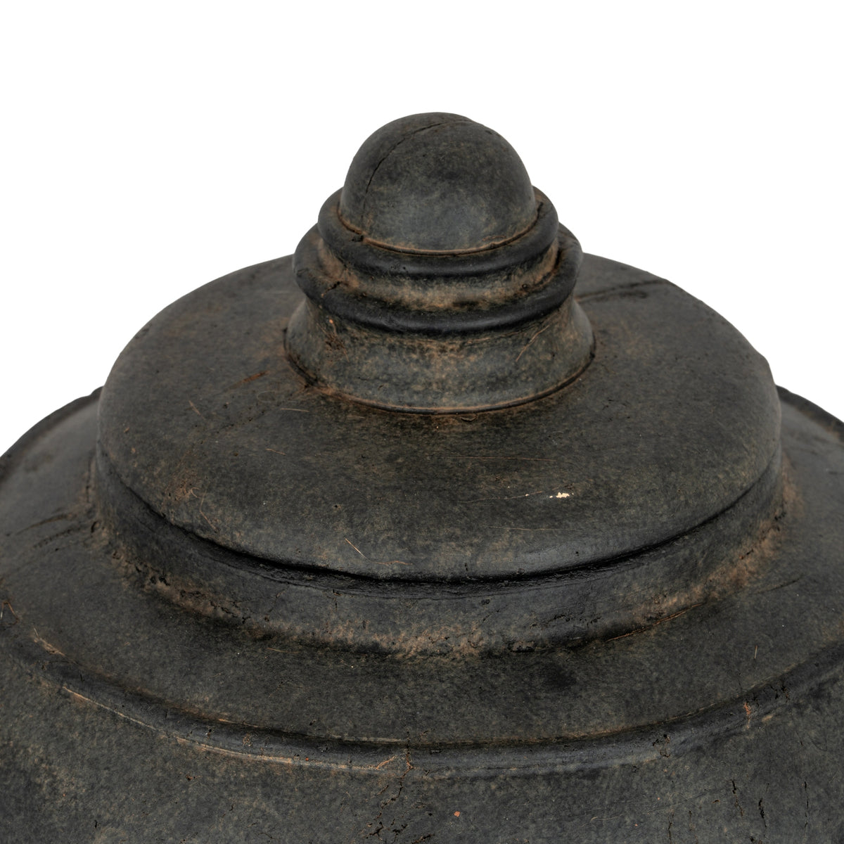 Beadnell Medium Black Ceramic Pot With Lid