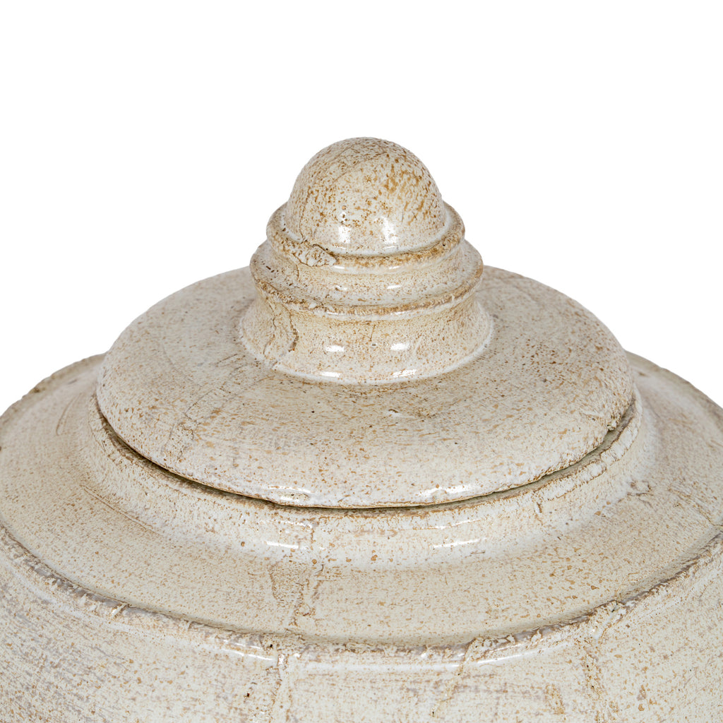 Warkworth Medium Weathered Ceramic Pot With Lid