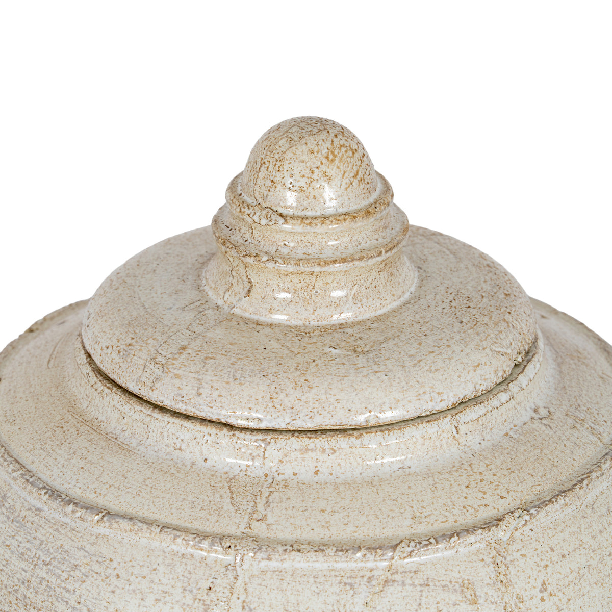 Warkworth Medium Weathered Ceramic Pot With Lid