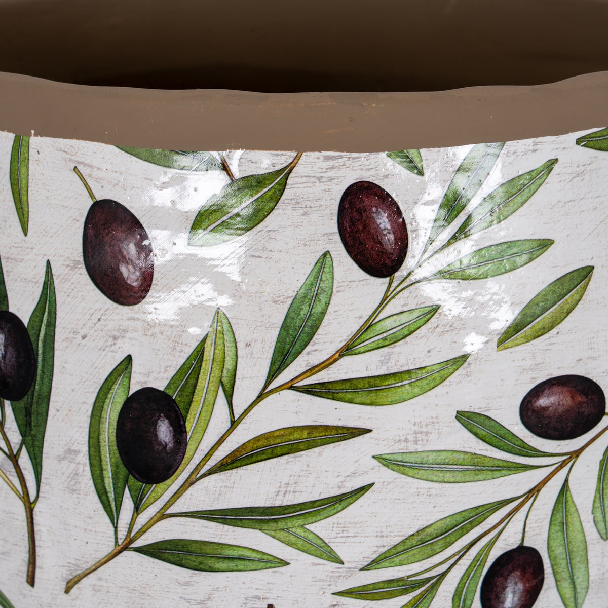 Lesbury Large Olive Green Ceramic Planter