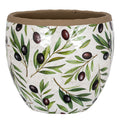 Lesbury Large Olive Green Ceramic Planter