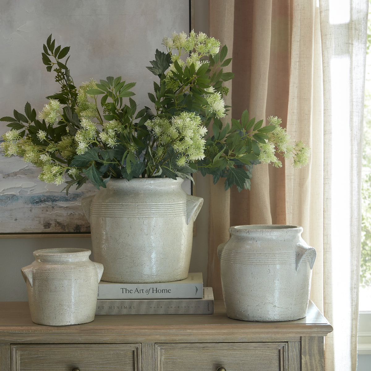 Dunstan Medium Ceramic Pot With Handles