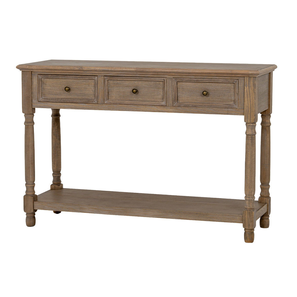 Denwick 3 Drawer Console Table With Shelf