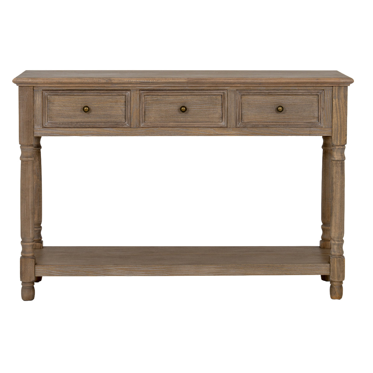 Denwick 3 Drawer Console Table With Shelf