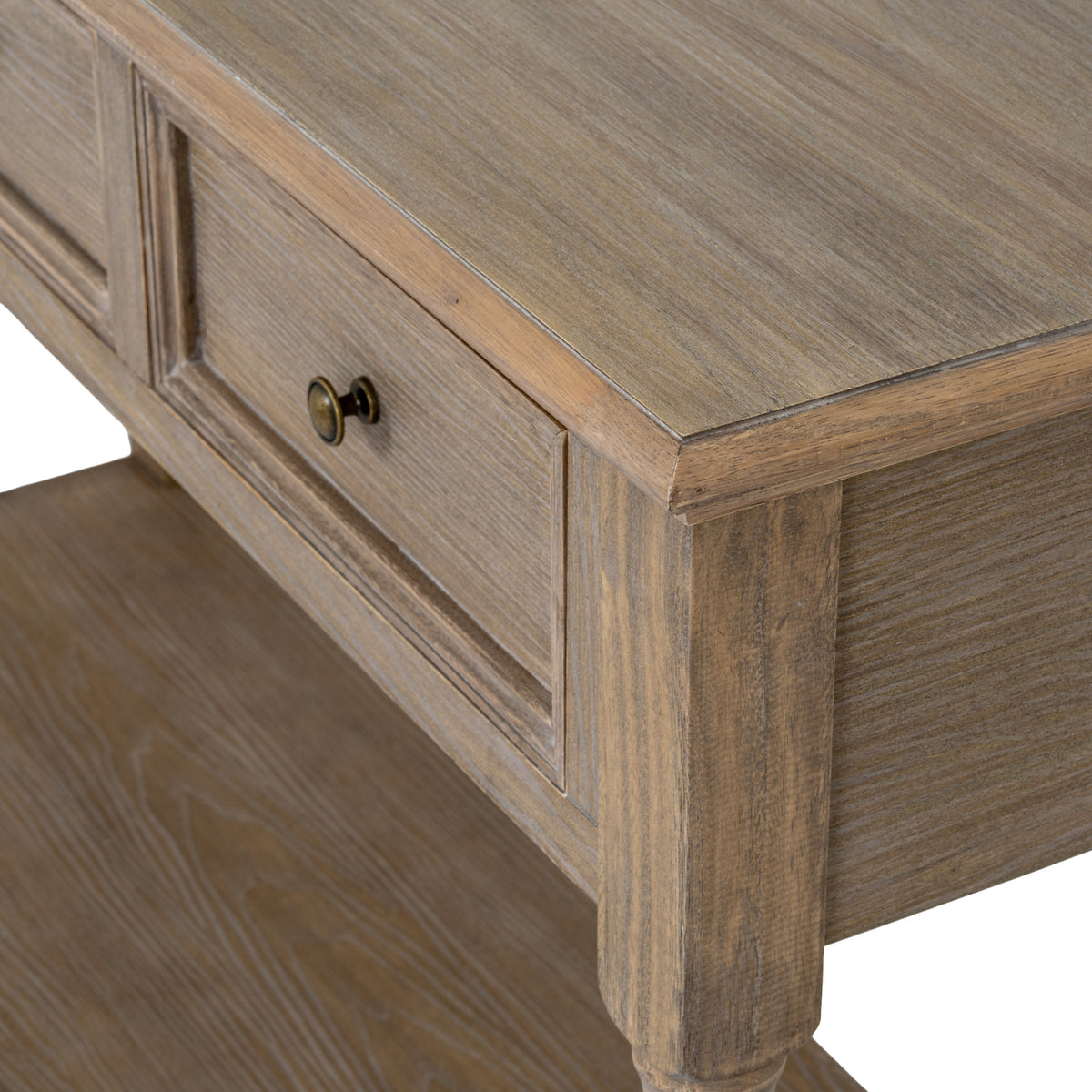 Denwick 3 Drawer Console Table With Shelf