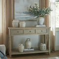 Denwick 3 Drawer Console Table With Shelf