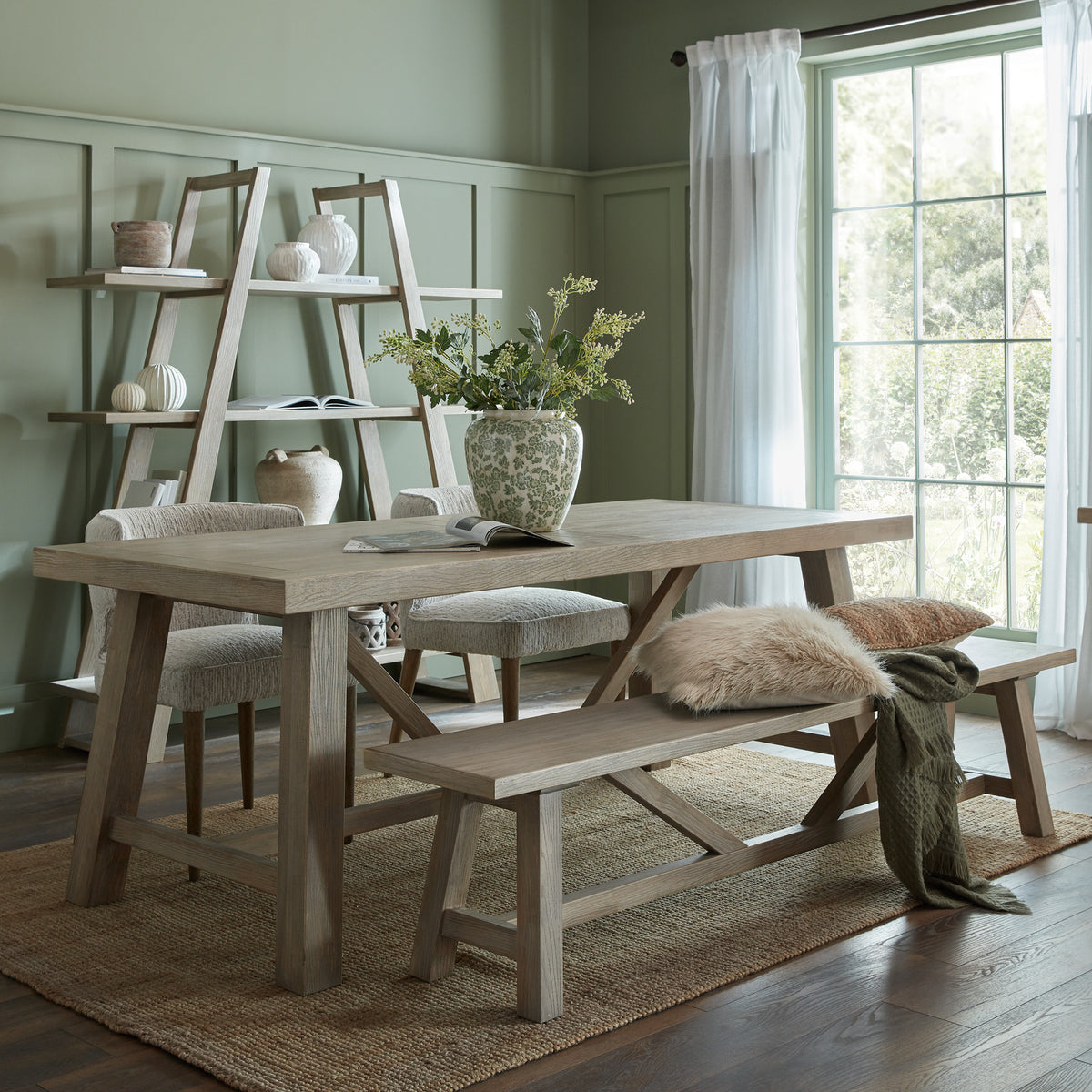 Cresswell Large Wooden Dining Table