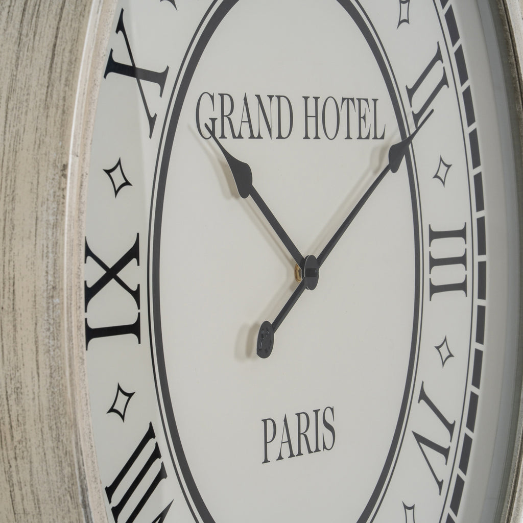 Ulgham Large Grey Glass-Fronted Wall Clock