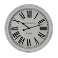 Pegswood White Glass-Fronted Wall Clock