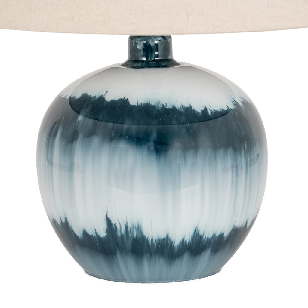Barrasford Squat Glass Table Lamp