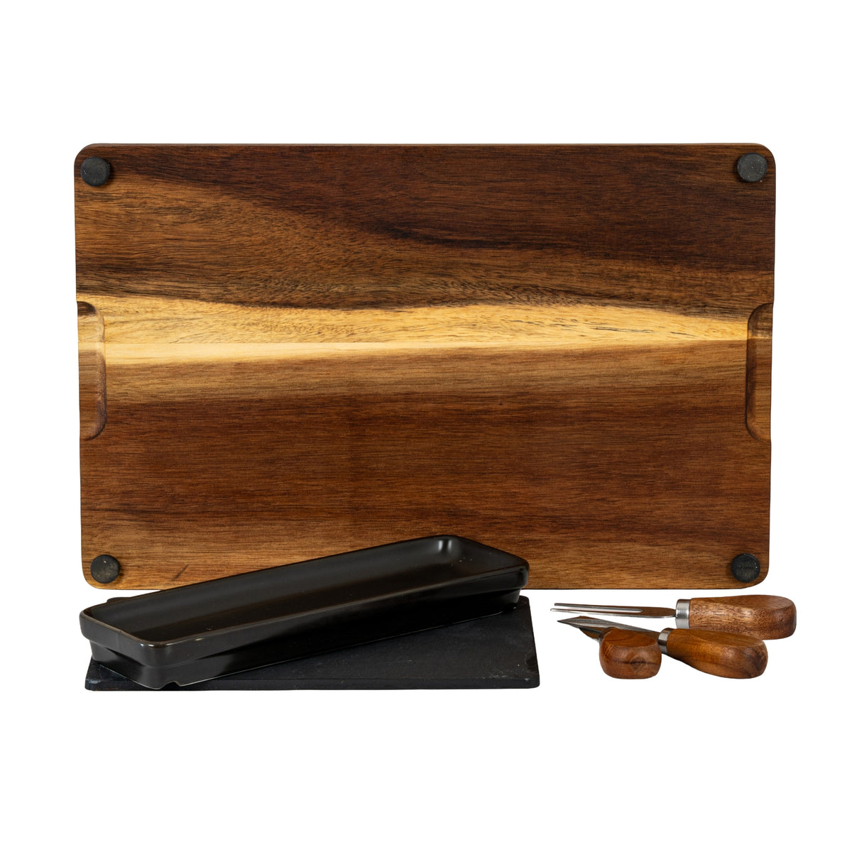 Plessey Acacia Cheese Board Set With Slate