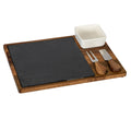 Corbridge Acacia Cheese Board Set With White Bowl