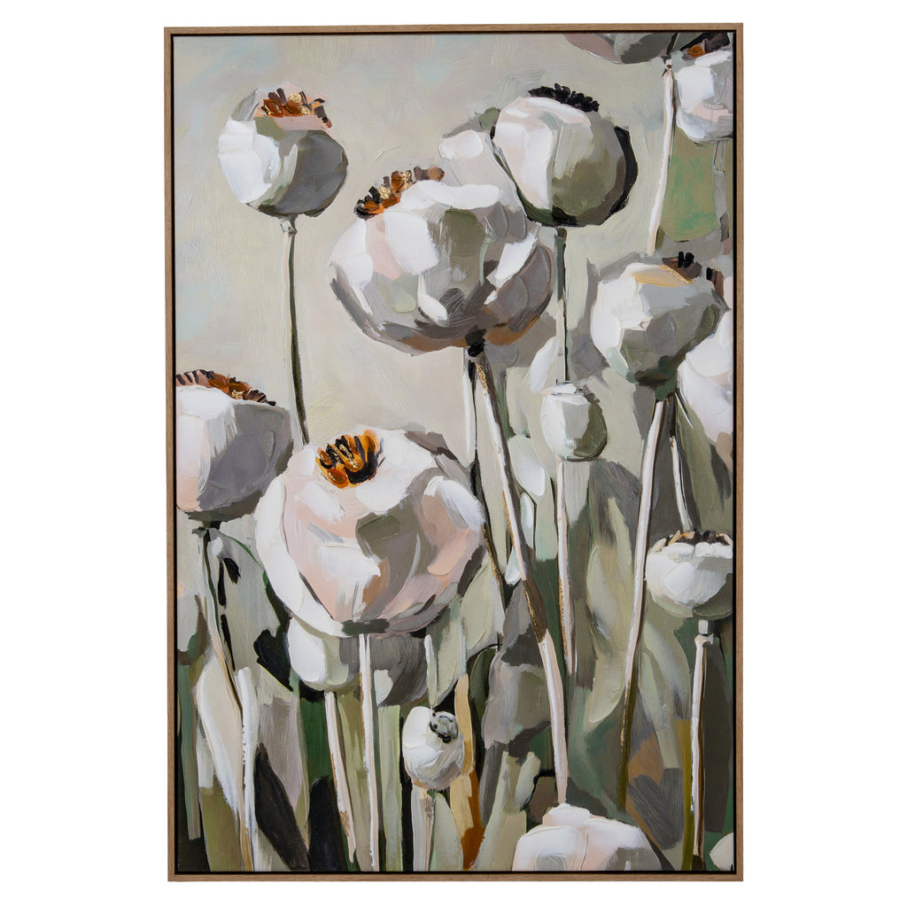 Ovingham Hand Painted Seed Head Framed Canvas