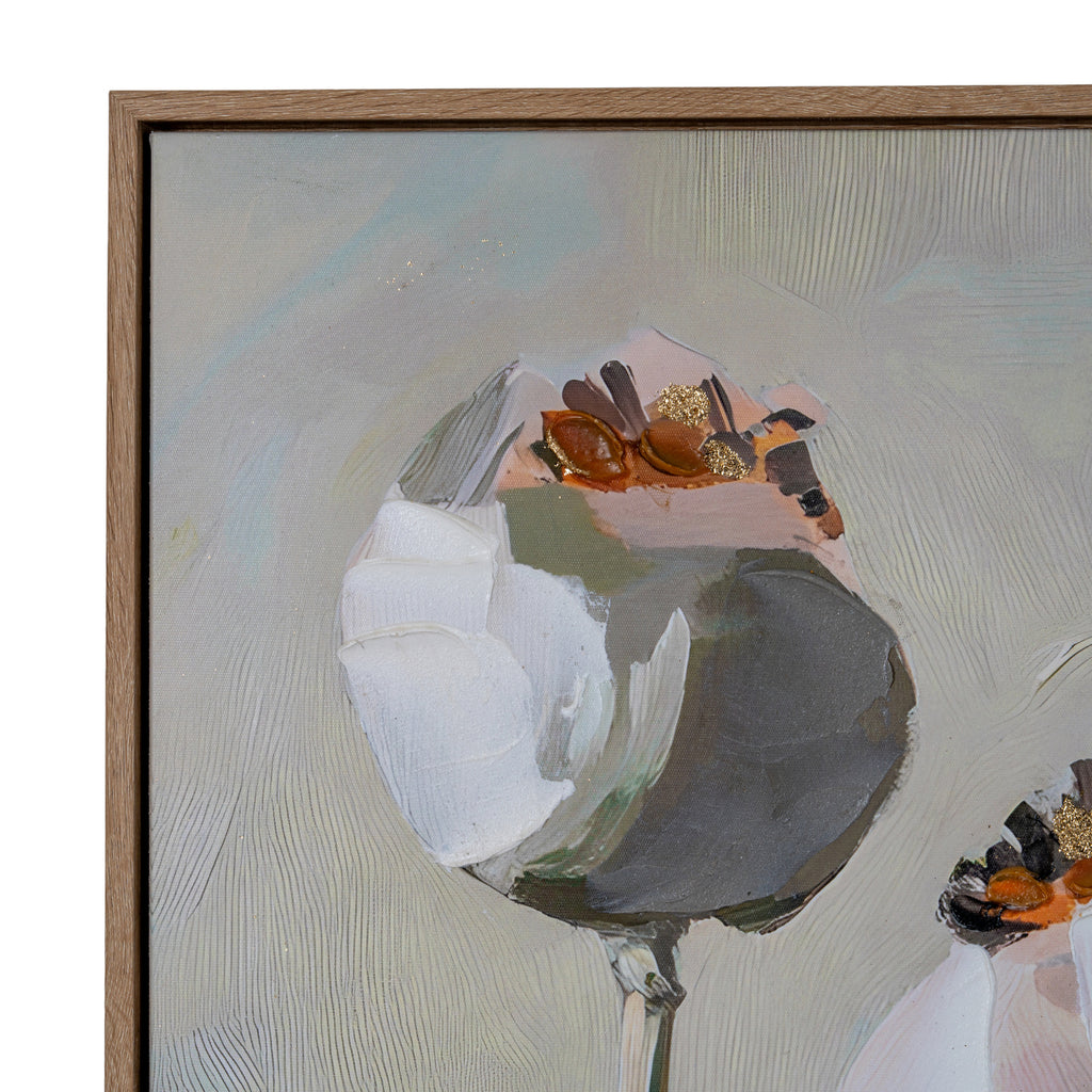 Ovingham Hand Painted Seed Head Framed Canvas