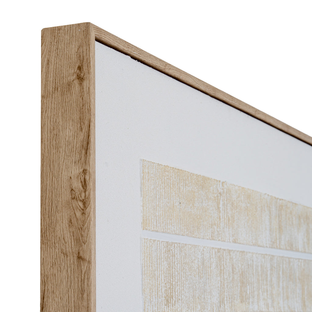 Bywell Textured Line Framed Canvas