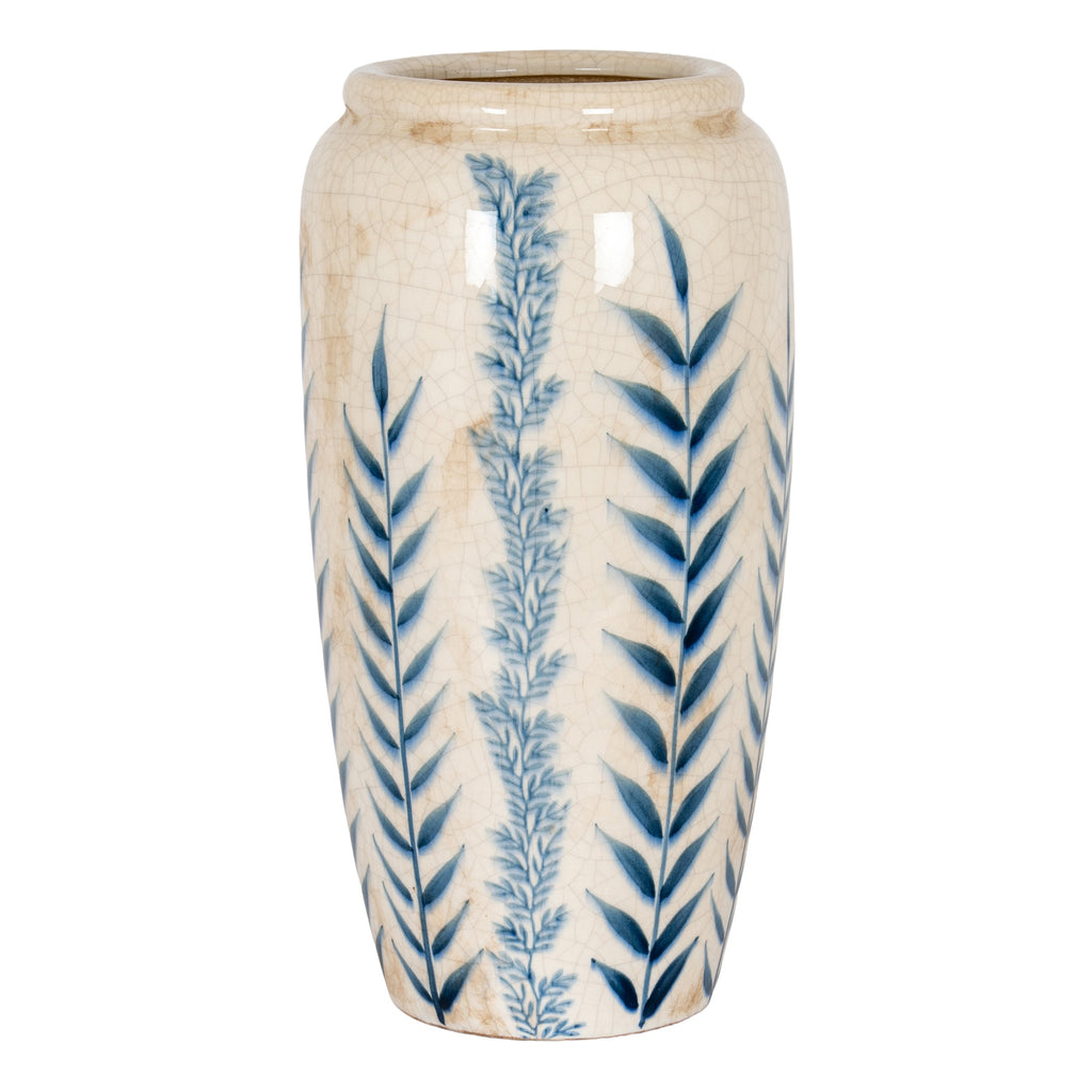 Abberwick Blue Floral Tall Vase