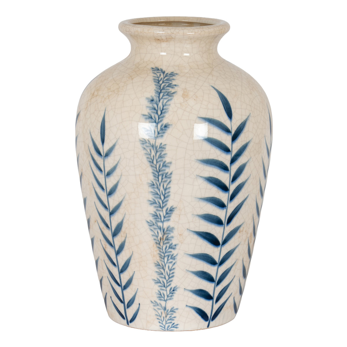 Callaly Blue Floral Ceramic Vase
