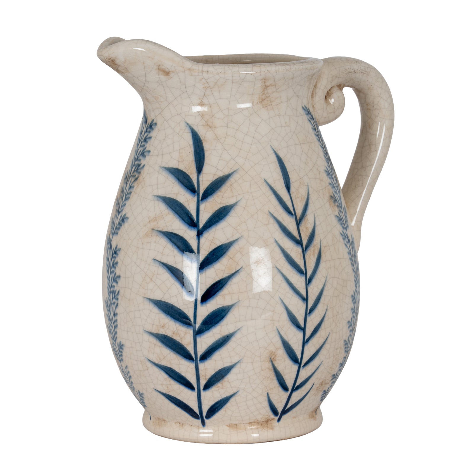Bolton Blue Floral Jug Vase