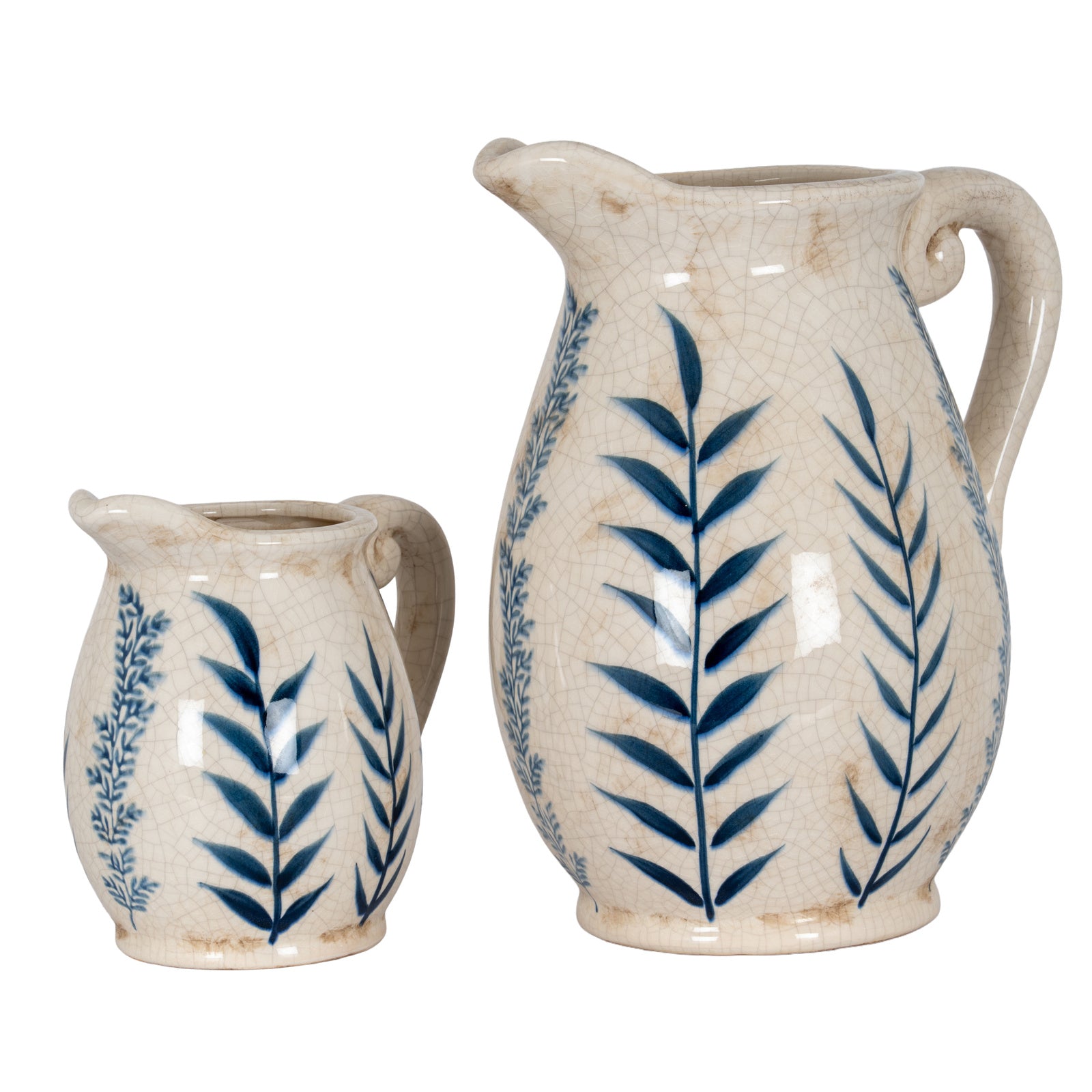 Bolton Blue Floral Jug Vase