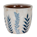 Small Blue Flora Planter Pot